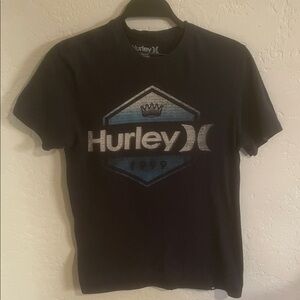 Hurley Men's Navy and Gray Graphic Tee